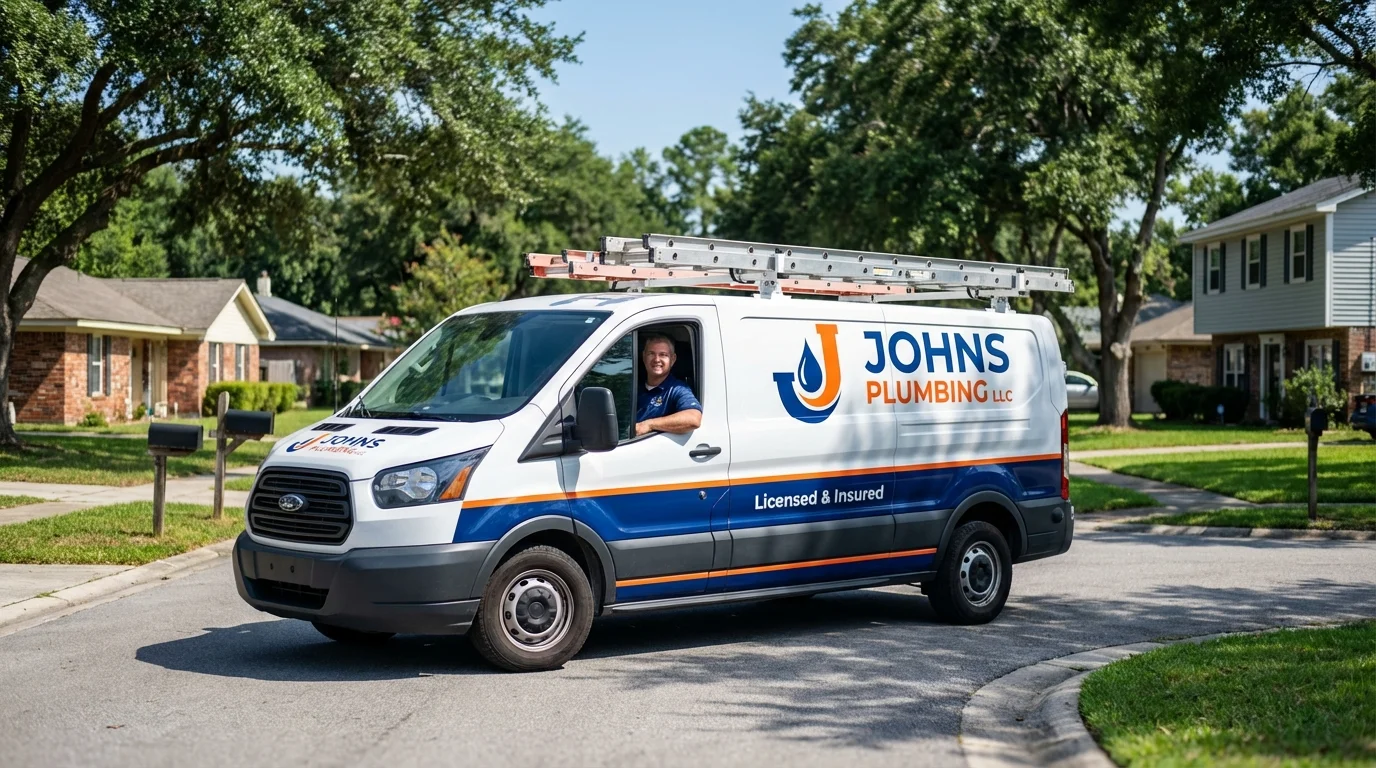 Johns Plumbing LLC service van in Lake Havasu City, AZ