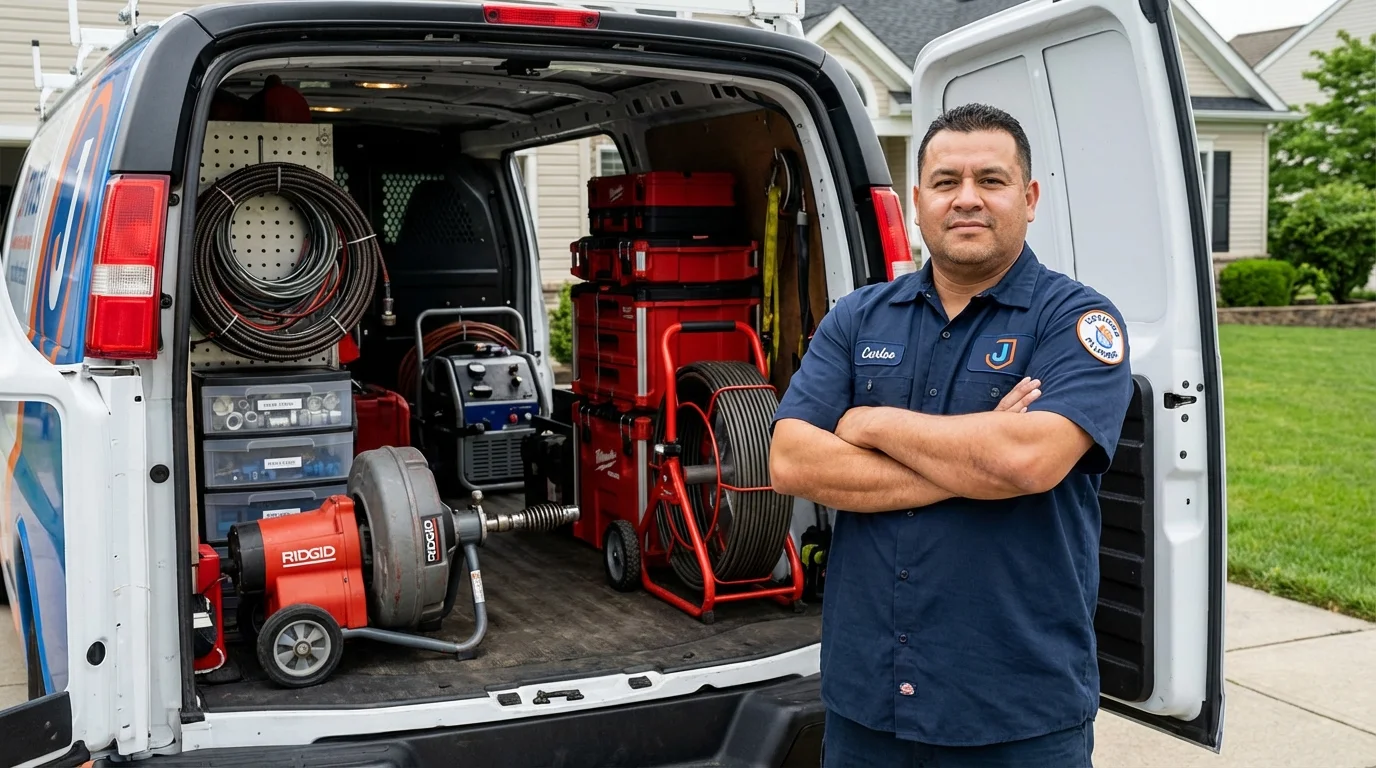 Professional drain cleaning equipment and Johns Plumbing LLC plumber in Lake Havasu City